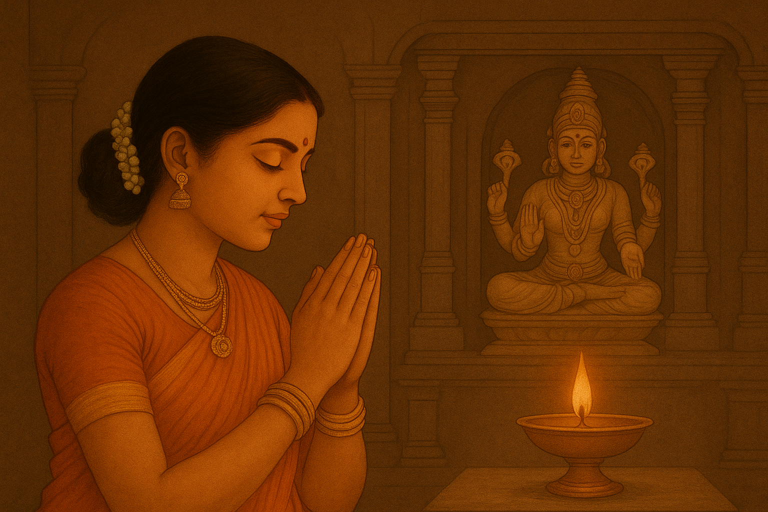 Devotees observing Ekadashi at home